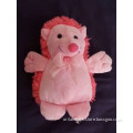 Very Cute PINK Soft HEDGEHOG Toy with Ribbon, Size 21cm